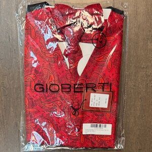 Gioberti Red Paisley Kids Vest Set